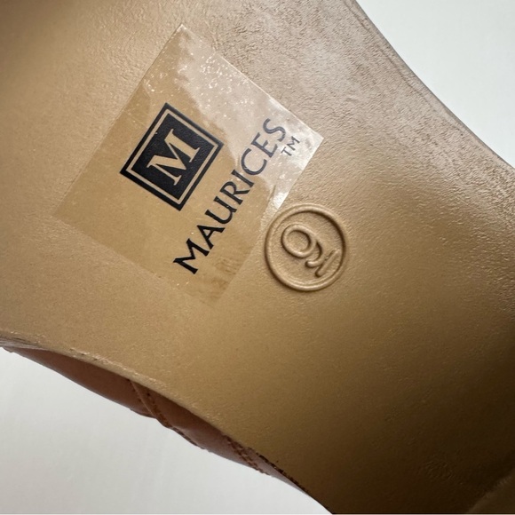 Vintage Maurices y2k Tan Block Heel platform faux leather size 9 - Picture 10 of 11
